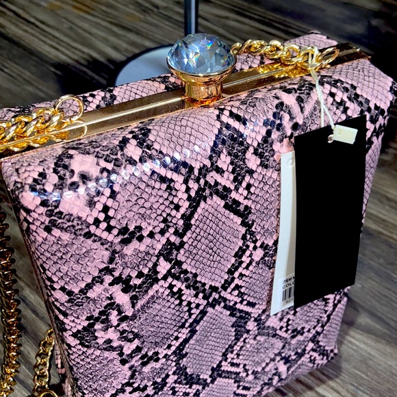 Large blush snakeskin bag - Picture 3 of 3